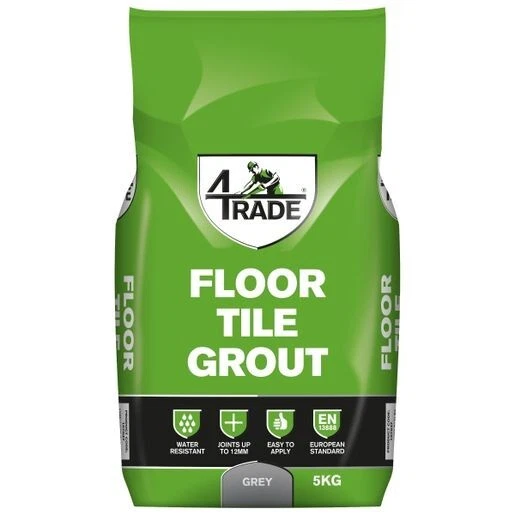 2 sacchetti di 4TRADE PIASTRELLE DA PAVIMENTO GRIGIE STUCCO ACQUA RES ALTA RESISTENZA 5 KG