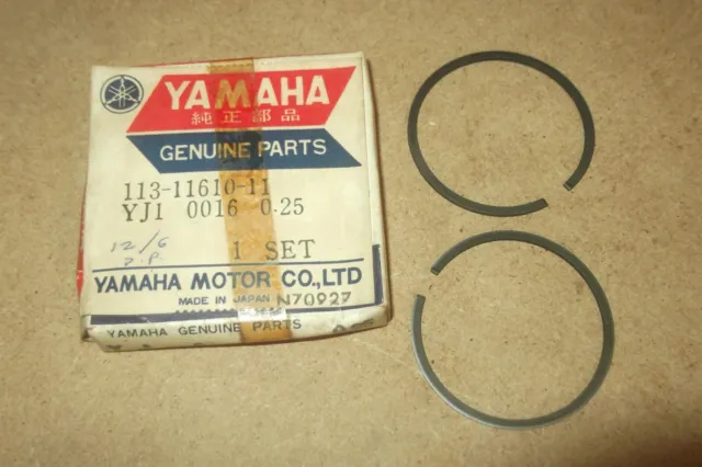 Yamaha Yj1  Yj2  1964/1965  Genuine Nos Piston Ring Set (0.25) - # 113-11610-11