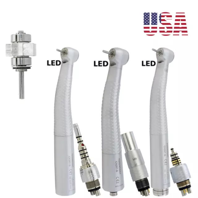 COXO Dental High Speed Fiber Optic LED Handpiece Fit Kavo NSK LED Coupling 6Hole