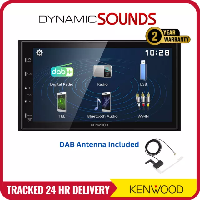 Kenwood DMX129DAB 6.8" Mechless Android Mirroring DAB Car Stereo with AERIAL