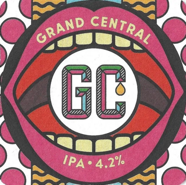 Hydes Grand Central IPA beer mat - from UK (ref #356)