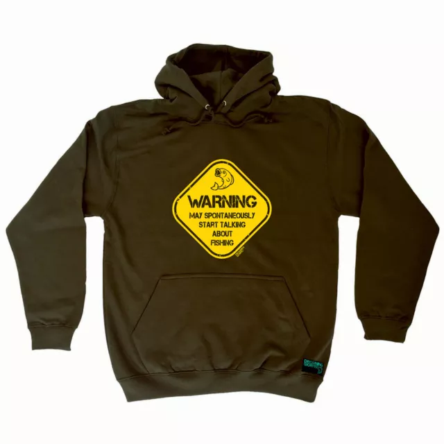 Fishing Dw Warning May Spontaneously Start Talking  Novelty Funny Hoodies Hoodie