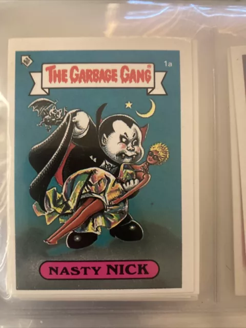 1985 The Garbage Gang GPK OS1 Series 1 Nasty Nick #1a Excellent Condition