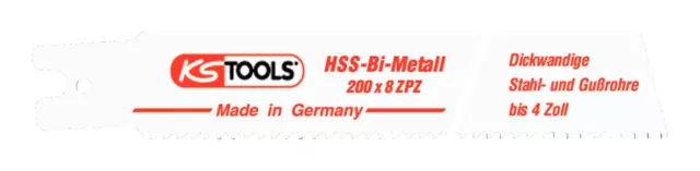 KS Tools Säbelsägeblatt Rems, HSS-Bi-Metall, 200 mm, 3,2 mm, 5er Pack - 129.4486