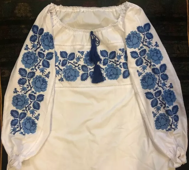 Ukrainian embroidery modern embroidered blouse L-XL Ukraine