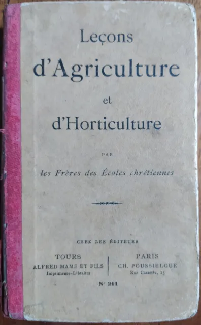 Leçon d'agriculture et d'horticulture par les frères des écoles chrétiennes 1897