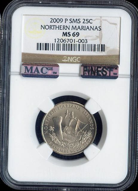 2009 P Northern Marianas Quarter NGC MS69 SMS QUALITY✔️