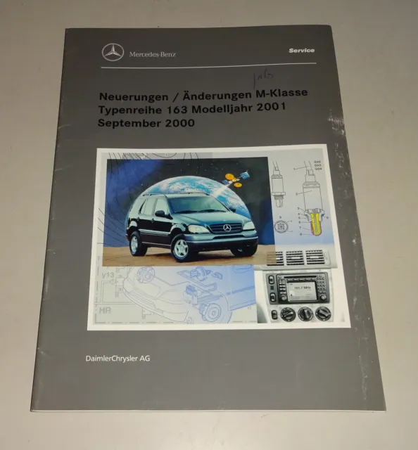 Werkstatthandbuch Neuerungen Mercedes Benz M-Klasse W 163 ML Modelljahr 2001
