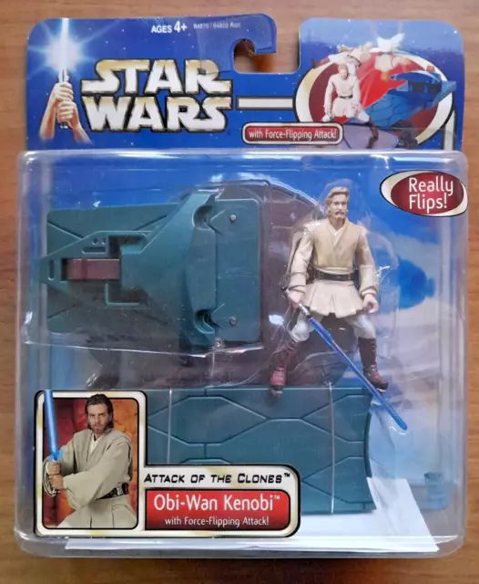 Action Figure Star Wars Obi-Wan Kenobi with Force-Flipping Attack, Hasbro, 2002