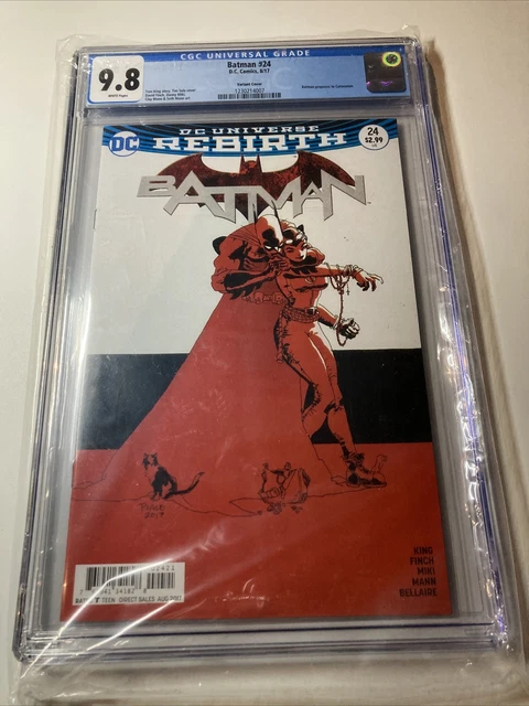Batman (2016 Rebirth) # 24 Tim Sale Variant Batman proposes to Catwoman CGC 9.8