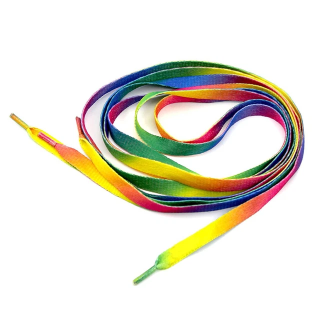 6 Pairs Child Rainbow Shoe Lace Sneakers Shoelaces Replacement