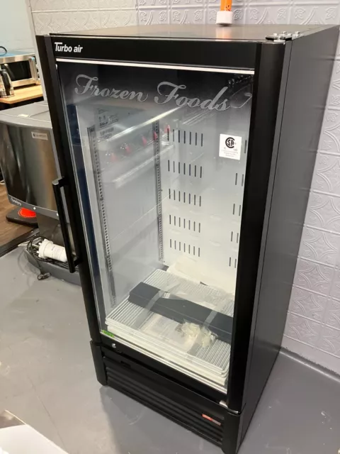 Turbo Air TGF-10SDB-N, Black 26-Inch Glass Door Merchandising Freezer (DENT)