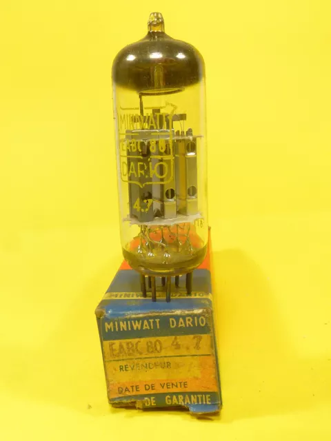 one boxed radio TSF tube vintage EABC80 Miniwatt Dario NOS & NIB