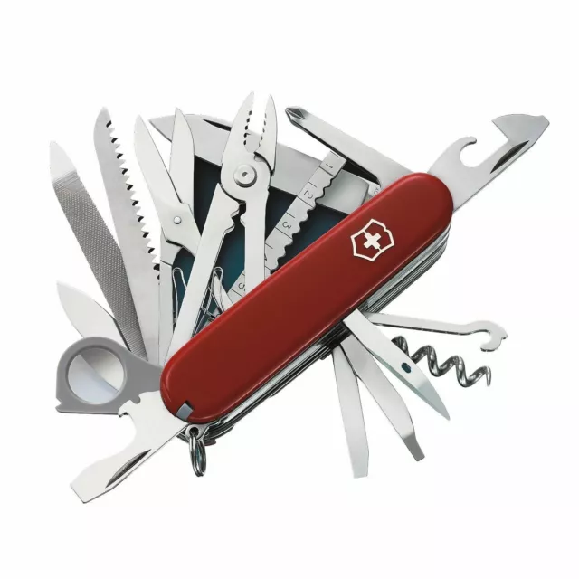 NEW VICTORINOX SWISS ARMY KNIFE Multi Pocket Tool Gadget SWISS CHAMP RED