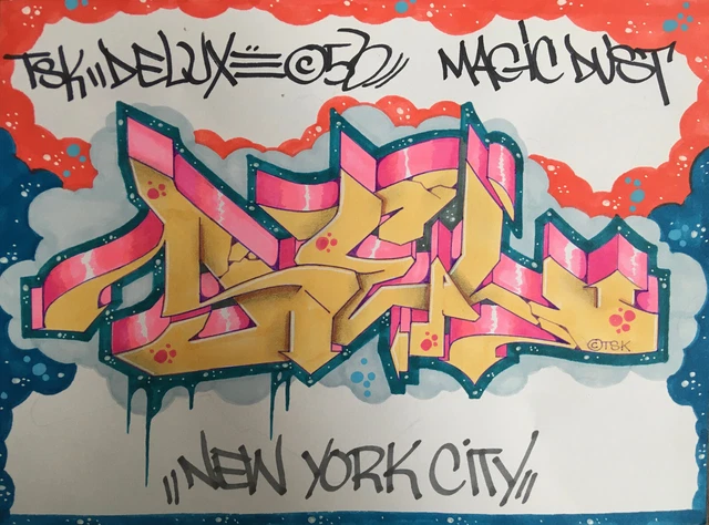 FUZZ ONE MAP 82x53cm New-York DONDI/COPE2/QUIK/CRASH/DAZE/TKID/CES/DUSTER/SEEN EUR 800,00