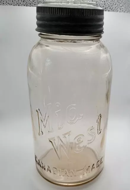 Midwest Canadian Made Quart Mason/Canning Jar 1920s