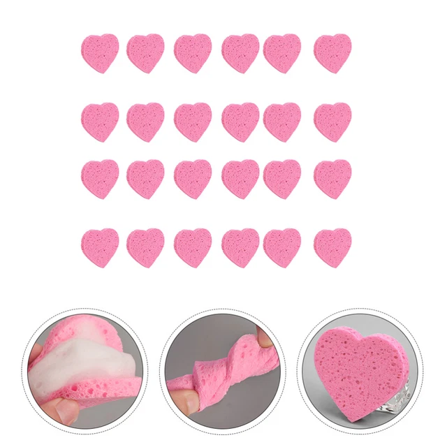 32 un. bocanadas cómodas para quitar maquillaje bocanadas en forma de corazón bocanadas de limpieza facial