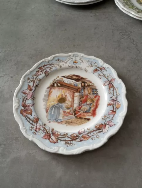 Vintage 1982 Royal Doulton Brambly Hedge WINTER 8 Inch Plate  1st Quality