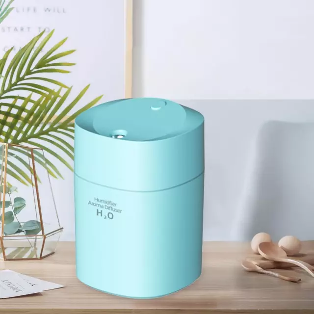 Portable Air Humidifier Silent USB Charging for Living Room Car (Blue)