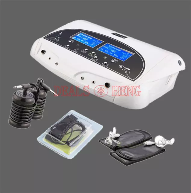 LCD Doble Ión Detox Iónico Baño de Pie Spa Máquina Limpia Cinturón Infrarrojo