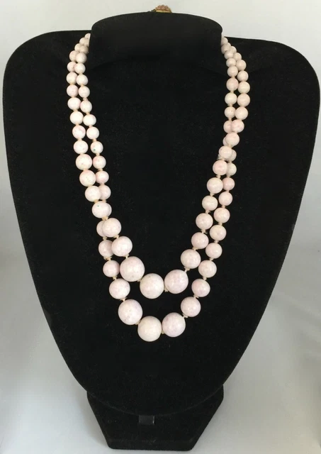 Collier Multi-Rangs Vintage Années 50/60 - Pâte De Verre, Métal Doré - Superbe - Occasion