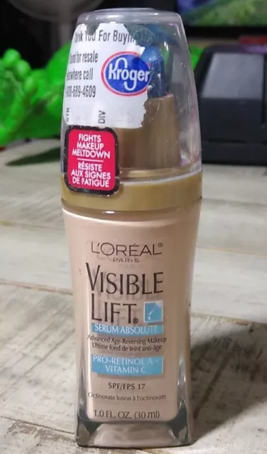 L'Oreal Paris Visible Lift Serum Absolute Liquid Foundation SPF17 Soft Ivory