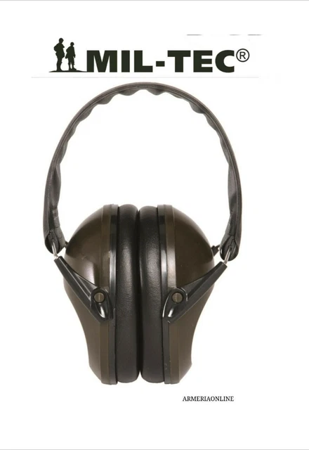 Cuffie Militari Miltec Nere Da Tiro - Pieghevoli Per Poligono E Caccia - Foto 5