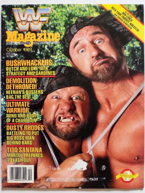 Wwf Magazine October 1989 Wrestling Wwe Wcw Bushwhackers Ultimate Warrior