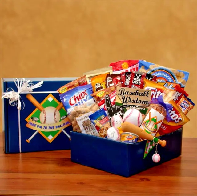 Take Em To The Ballpark Baseball Sports Theme Care Package Gift Box from GBDS