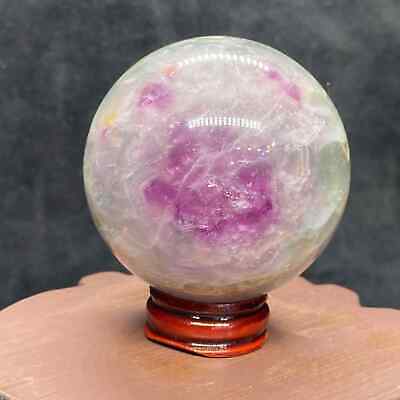 386g Natural Colorful Fluorite Sphere Ball Quartz Crystal Reiki Healing