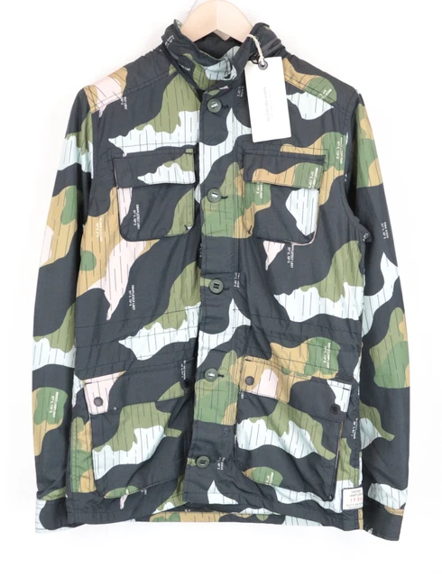Scotch & Soda Ams Couture Uomo Giacca M Verde Navy Monopetto Manica Lunga