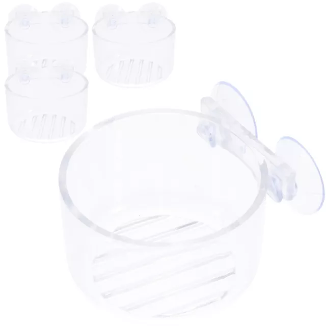 4 Pcs fish tank suction cups plant pot Acrylic Aquatic Planter Hanging Aquarium