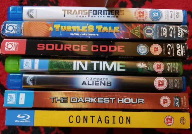 7 Bluray/Dvd/Digital Copy (Various Titles)