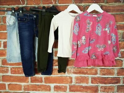 Bundle Le ragazze di età compresa tra 2-3 anni avanti H&M GAP Jeans Pantaloni sportivi T-shirt a Farfalla 98CM