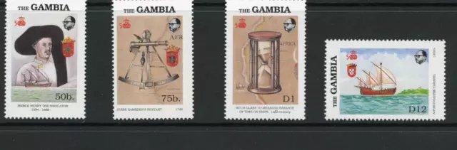 Gambia 1988 SG 825,6,7,832 Exploration of West Africa Ships MNH