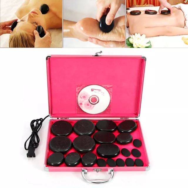 Hot Stone Massaggi Set Grande Scaldabagno Heater Box Pietra & Scatola Riscaldante per Spa Massaggio DE