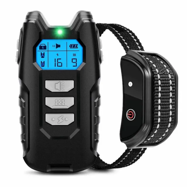 Electric Pet Dog Training Collar Shock Anti-Bark Electronic Remote Rechargeable