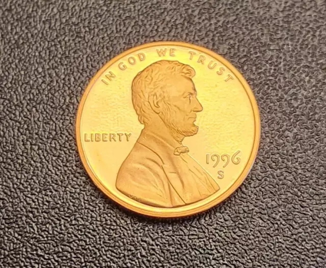 1996 S Proof Lincoln Cent - from Proof Set - Free Shipping