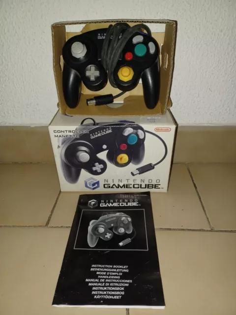 Gamecube : Manette noire en boite - PAL / FR Complete.