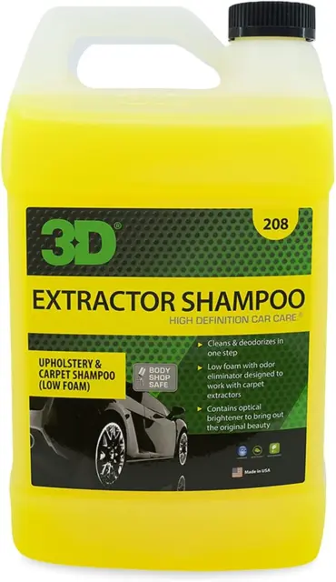 3D Extractor Carpet Cleaner Shampoo for Machine Use - Upholstery Cleaner, Stain