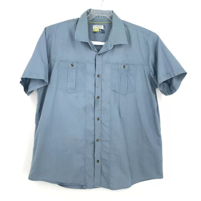 BLUE GEAR BG Button Front Dress Shirt Size 2XL White Short Sleeve Dotted  XXL $24.30 - PicClick