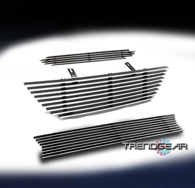 99-04 Ford Mustang V6 Saleen Hood Scoop +Upper +Bumper Billet Grille Insert 3Pcs