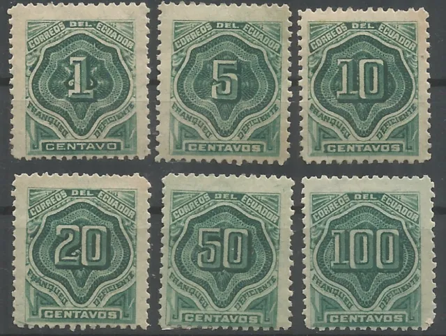 Ecuador 1896 nice mint stamps set wz.1