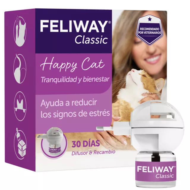 FELIWAY Classic Difusor + Recambio 30 días - Tranquilidad y bienestar para gatos