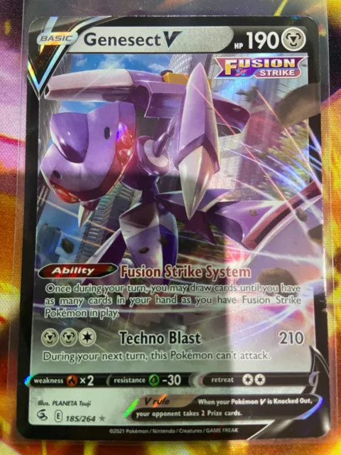 Genesect V 185/264 Fusion Strike Ultra Rare Holo Pokemon Card NM-M