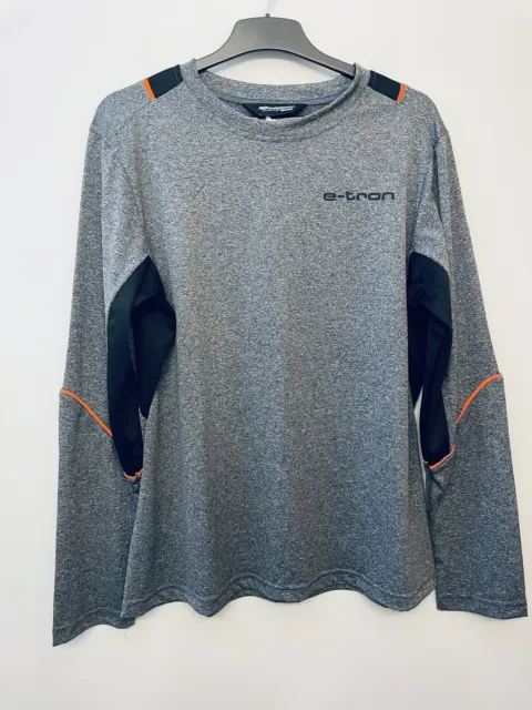 NWT AUDI E-TRON Long Sleeve Athletic Shirt Gray Rash Guard Women's Size XL  #6 £23.80 - PicClick UK