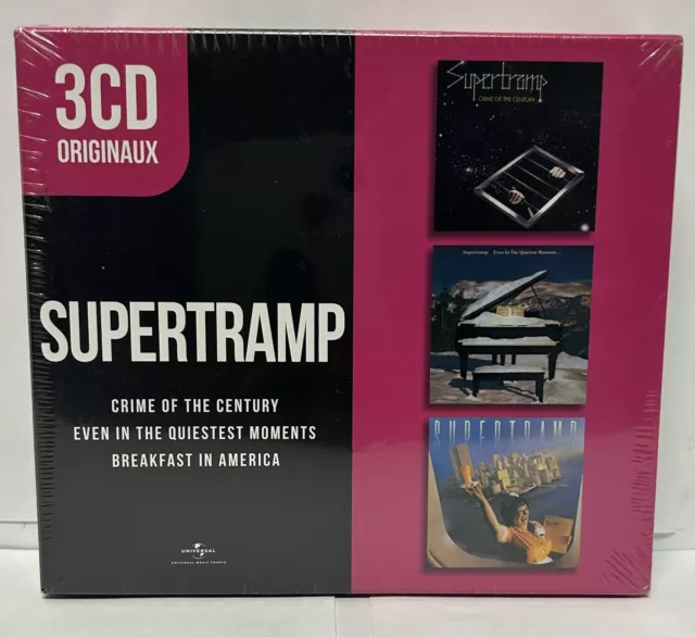 Supertramp 3CD Box Set, Breakfast In America/Crime of the Century SEALED