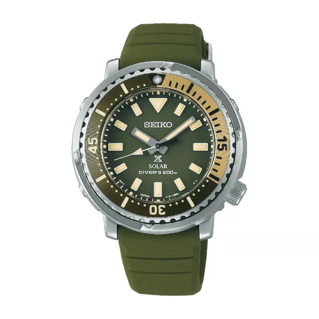 Seiko Prospex Ladies Baby Tuna Safari Army Green Solar Watch - SUT405P1 NEW