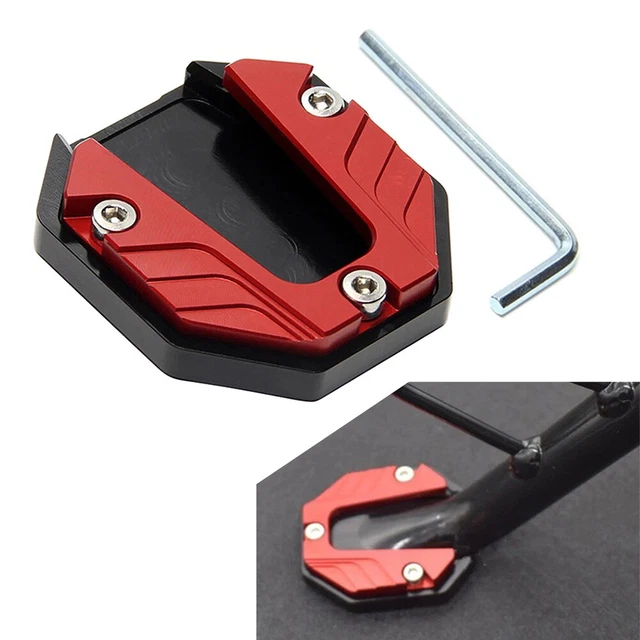 Kickstand Extender Foot Side Stand Extension Pad Support Plate Motorcycle Red US