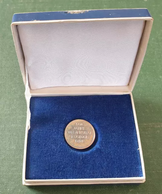 DDR Medaille 550 Jahre Universität Rostock - 925er Silber